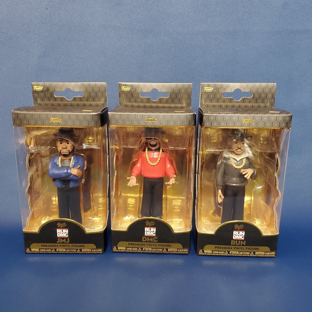 Funko Gold Run DMC Full Set 5" Collectible Figure NEW 3 pack JMJ Run & DMC - Picture 2 of 7